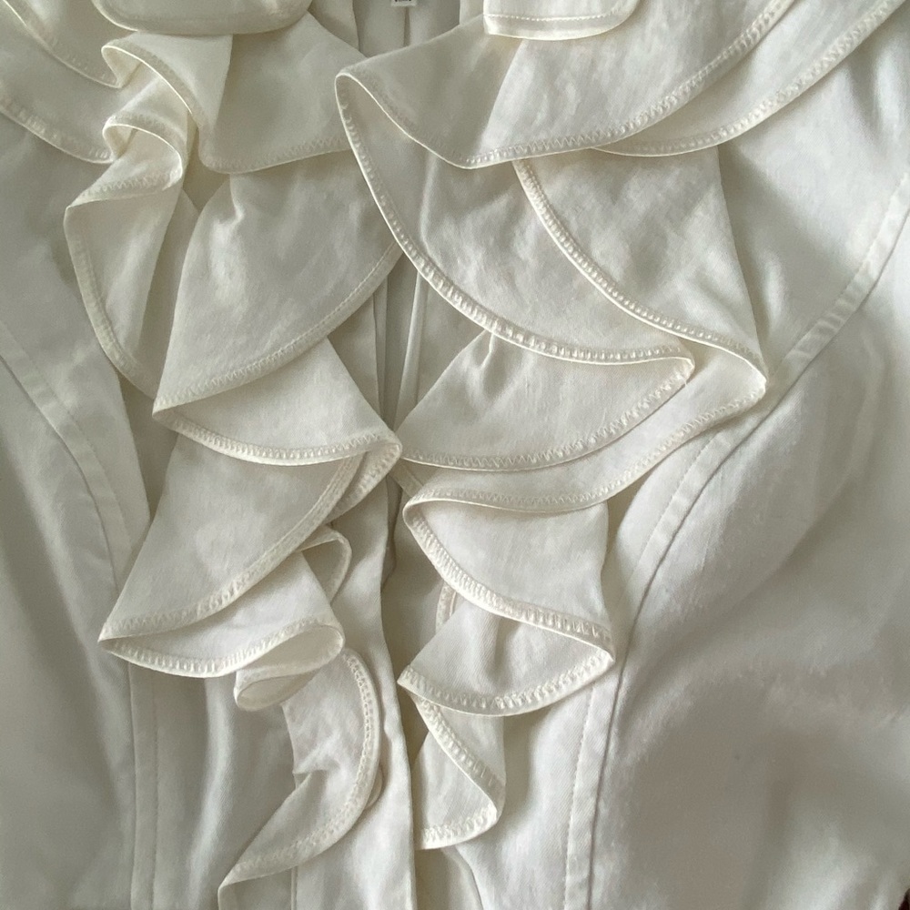 Andrea Becker Stylish Ruffled Button-Down Jacket - image 6